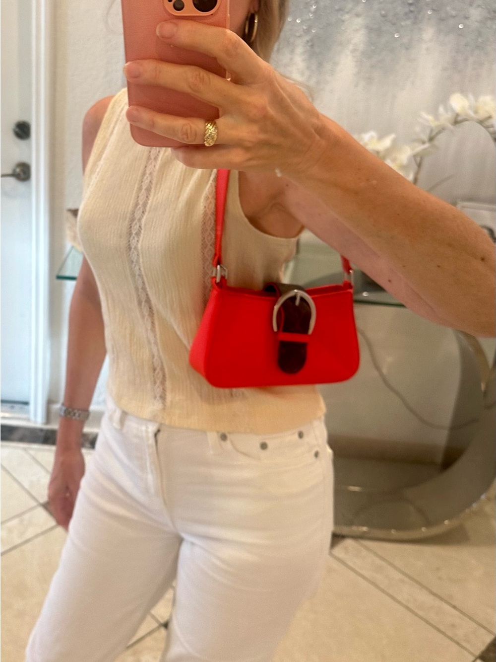 Red Shoulder Mini Bag . Customized - Picture 9 of 10